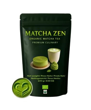 MATCHA ZEN - Poudre de Th Matcha 100g Premium Culinaire bio Collag ne Th Vert Matcha bio Macha smoothies shakes p tisseries