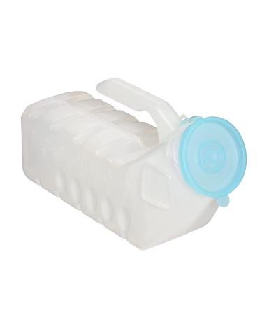 MedVance- Urinals for Men 1000ml with Glow in The Dark Spill Proof Pop Cap Lid, Plastic Pee Bottles for Men, Male Urinals, Pee Container Men, Portable Urinal for Car, Elderly & Incontinence (1 Pack)
