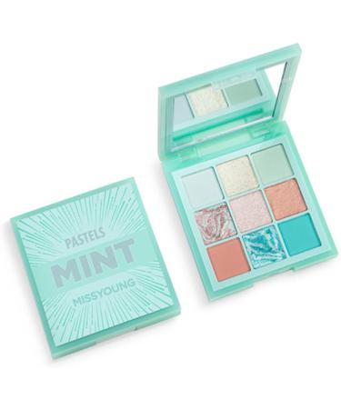 Mysense 9 Colors Eyeshadow Palette Glitter and Matte Eye Shadows Light Green Teal Blue Copper Professional Vegan Natural Nude Eyeshadow Shades Mint Green & Maroon - Buy Online on GoSupps.com