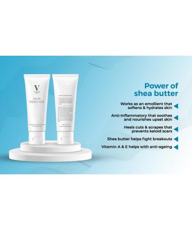 Hair Removal Cream for Men & Women | Painless Depilatory for Sensitive Skin | Soothing Formula with Shea Butter & Rosemary for Bikini & Pubic Area - Buy Online on GoSupps.com