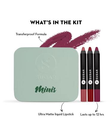 SUGAR Cosmetics Matte As Hell Mini Sets - Nude Nude Set | International Shipping Available - Buy Online on GoSupps.com