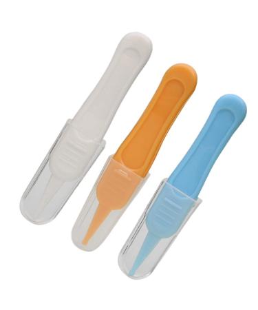 Milisten 3pcs Booger Clips Plastic Baby Ear Nose Navel Mucus Cleaner Clips Ear Cleaning Forceps for Infants Baby Newborn