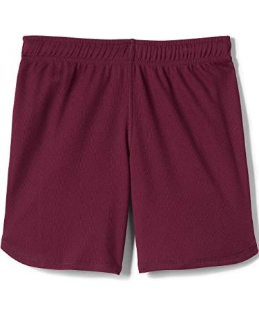 Lands' End School Uniform Girls Mesh Gym Shorts 6-7 Burgundy