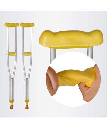Lightweight Aluminium Alloy Underarm Crutches Homecare Axillary Support Walking Crutches for The Elderly & As Well As Fractures & Disabled Journey
