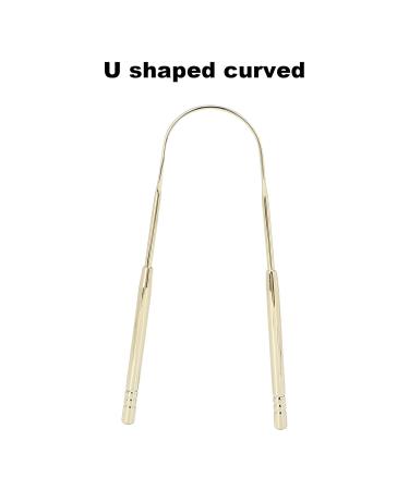 Donfafecuer Stainless Steel Tongue Scrapers - 2PC Set for Adults | Portable & Durable for Home Travel & Work (Golden) - Buy Online on GoSupps.com