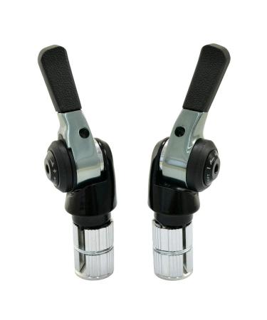 microSHIFT BS-A11 TT Bar End Shifters 2/3 x 11 Speed for Shimano, MIS2107-T
