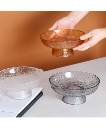 Fruit Basket Fruit Bowl Hammered Glass Fruit Plate Light Luxury High-Footed Fruit Storage Bowl Fruit Basket Decorative Kitchen Organizers and Storage (Color : T Size : 20.5 * 20.5 * 8.7cm) - Buy Online on GoSupps.com