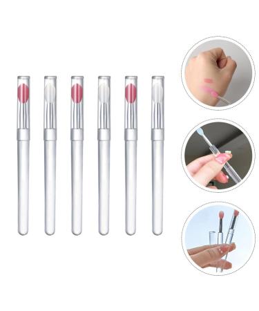 Beavorty Makeup Silicone Lip Brush Set - 6pcs Lidded Lipstick Applicators for Lip Cream & Eyeshadow | International Shipping - Buy Online on GoSupps.com