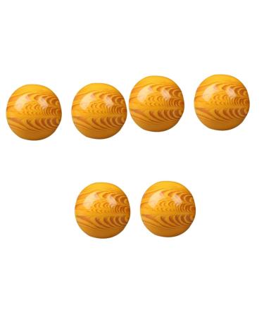Inoomp 6 STK Health Ball from Seemweide Muscle relaxation chinese baoding balls Bath balls from Harz Chinese health balls Relaxation ball natural resin synthesis massage 5x5cmx3pcs yellowx3st