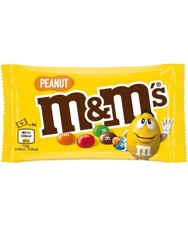 M&M'S PEANUT - Milk Chocolate & Peanuts Sweets - Large - 36 x 45g (Packaging May Vary) - Buy Online on GoSupps.com
