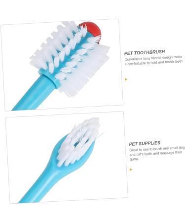 DOITOOL 2pcs Head Supplies Pet Double-head Cat Tooth Double-headed Manual Soft-bristles Puppy Dog Plastic - Buy Online on GoSupps.com