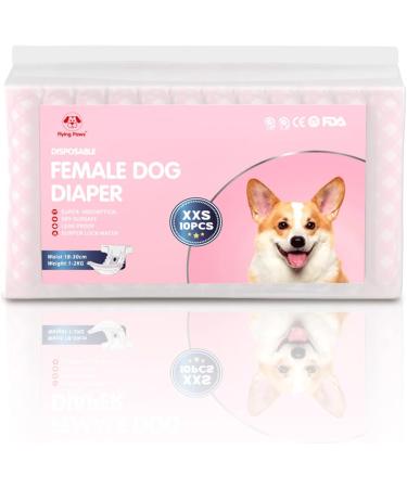 Flying Paws Disposable Diapers for Dogs & Cats - Adjustable Eco-Friendly (XXS-20pcs) | Shop Now! - Buy Online on GoSupps.com