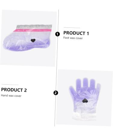 Healeved 2 Pairs Wax Gloves Personal Care Close Friends Nonwoven Fabric Comdum Paraffin Paraffin Wax Care Spa Suite Nursing Cover Boots Hand Wax Non-woven Fabric Purple - Buy Online on GoSupps.com