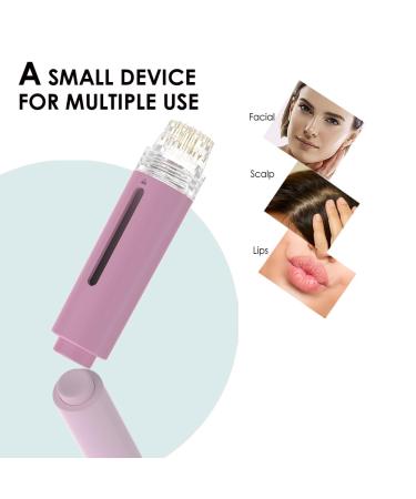 Buy Titanium Derma Stamp Microneedle for Skin Care | Face Lips Hair & Scalp | Pink Microneedling Tool for Enhanced Beauty & Serum Application - Buy Online on GoSupps.com