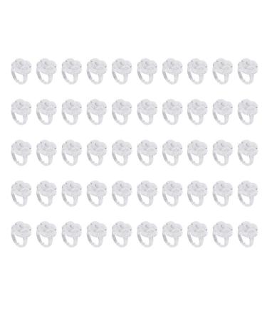 50-Piece Clear Flower Acrylic Nail Polish Display Stand - Perfect for Nail Art Color Organization & Cosmetic Storage - Buy Online on GoSupps.com