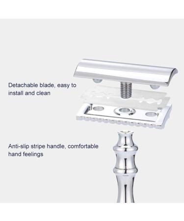 Classic Double Edge Razor - Manual Safety Shaving Knife for Men | Gift for Papa & Friends | Black Razor - Buy Online on GoSupps.com