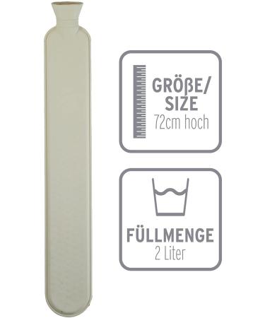 Long Blue Hot Water Bottle with Soft Cover - 2 Litre Neck & Shoulder Relief Hose - Buy Online on GoSupps.com