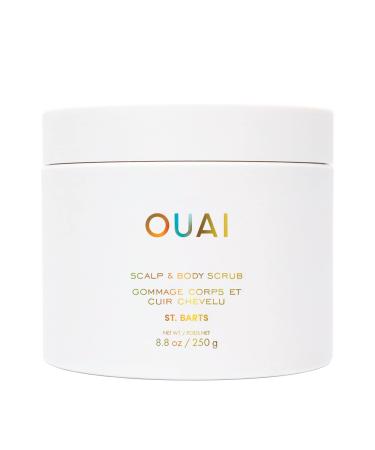 OUAI St. Bart’s Scalp and Body Scrub, Deep-Cleansing Sugar Scrub for Hair and Skin that Exfoliates and Moisturizes, 8.8 Oz St. Bart's