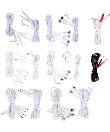Standard Lead Wires SET OF Four for Tens and EMS Units-Work with Tens Neo Tens 7000 Twin Stim Tens 3000 TENS 9000 4pcs - Buy Online on GoSupps.com