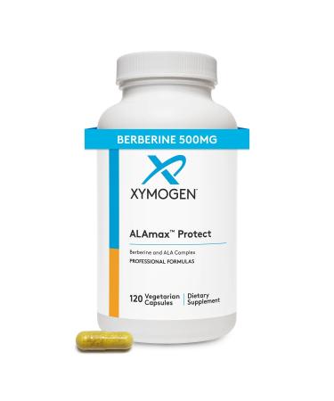 XYMOGEN ALAmax Protect - Berberine and ALA Supplement Complex - Alpha-Lipoic Acid with Berberine HCI + Biotin to Help Support Cardiometabolic Health (120 Capsules)