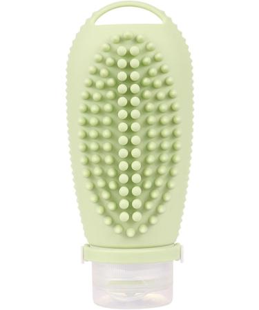 Oshhni 2 in 1 Hair Shampoo Brush & Travel Bottle - 100ml Cleaning Brush - Creative Green Gifts for Hair Care - Buy Online on GoSupps.com
