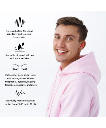 Affiniti Earplugs (Heart Shape) - Noise Reduction Sleep Concerts Music Festivals Nightlife Sports 25-28dB (Red Black 3 Size Eartips) Red Black 3 Size Eartips - Buy Online on GoSupps.com