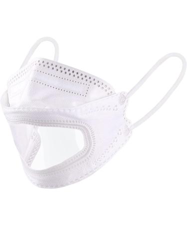 Adult Transparent Lips Solid Disposable Face_Masks 3Ply Earloop Disposable Dust Face Cover Outdoor Face Covering White As shown - Buy Online on GoSupps.com