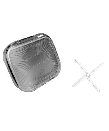 dijiusidy Portable Dental Case Braces Storage Box Seal with Partition Dust-proof Cotton Swab Holder for Travel Home Business Transparent S S Transparent