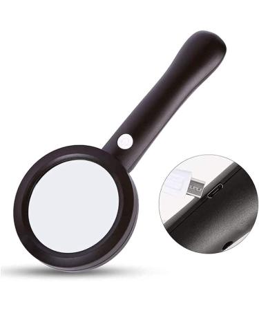Spacmirrors Magnifying Glass Rechargeable USB Charging Inspecting Coins & Jewelry Magnifying Glass with 9 LED Light Magnifier - Buy Online on GoSupps.com