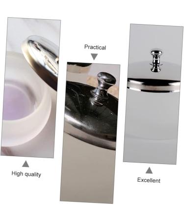 Gobelet Rond Verre Pour Dissolvant Vernis Ongles Avec Couvercle Acier Inoxydable Fournitures Pour Nail Art - Buy Online on GoSupps.com