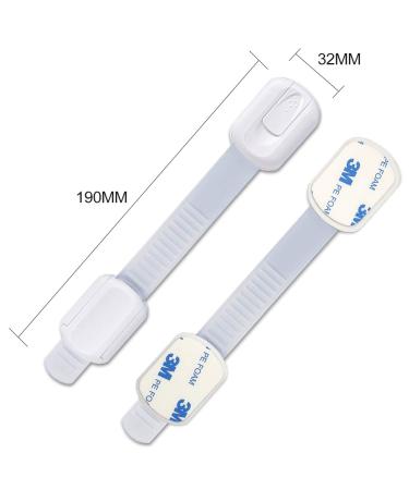 Child Safety Cupboard & Drawer Locks - Lookka 3M Adhesive Adjustable Strap 12 Pack - Childproof Kitchen Security - Buy Online on GoSupps.com