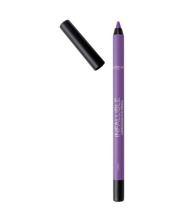 L'Oreal Paris Makeup Infallible Pro-Last Pencil Eyeliner  Waterproof and Smudge-Resistant  Glides on Easily to Create any Look  Purple  0.042 Oz. 0.042 Ounce (Pack of 1) Purple