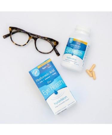 Hyalogic HylaVision Eye Health Supplement - Hyaluronic Acid, Lutein and Zeaxanthin Supplements Contains Eye Vitamins A, C, E, and Zinc Soothe Tired Eyes (120 Capsules) - Buy Online on GoSupps.com
