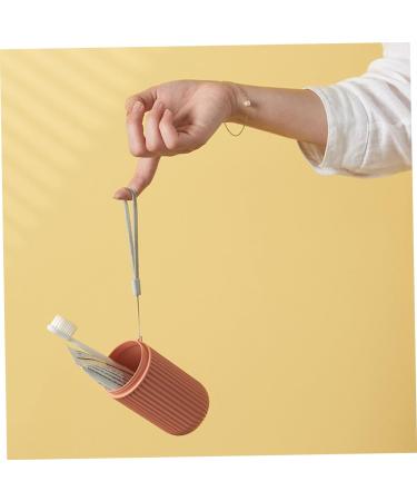 PLAFOPE Toothpaste Brush Container Set - Travel Tooth Cleaning Organizer (2 Pieces) - Red 5.5x5.5x19cm - Ideal for International Shipping - Buy Online on GoSupps.com