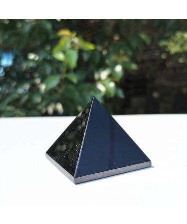 40mm Black Obsidian Pyramid Crystal Stone - Stones - Chakra Reiki Balancing