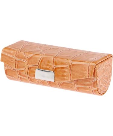 F Fityle Orange Soft Leather Organizer Bag with Lipstick Case Ideal for Wallets & Cosmetics Storage Set with Mirror - Buy Online on GoSupps.com