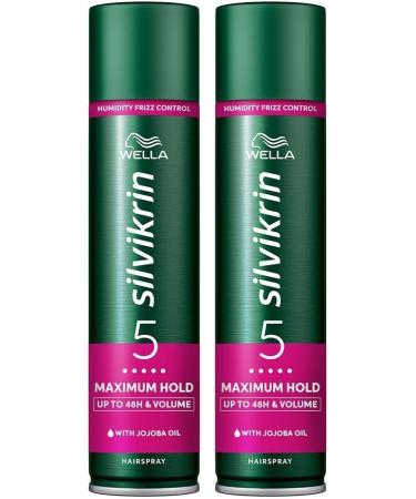 Wella Silvikrin Maximum Hold Hairspray 75ml (Pack of 2) 75 ml (Pack of 2)