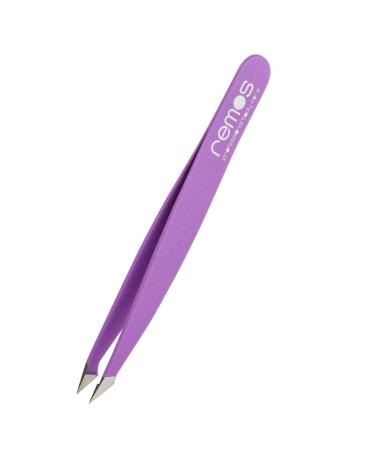 REMOS Combination Tweezers Stainless Steel 9.5cm - for splinters & Hair - Purple Violet