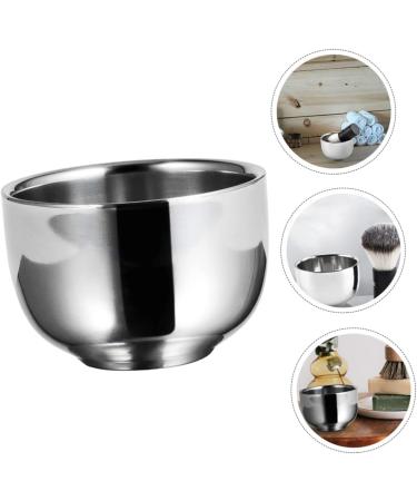 WOONEKY Stainless Steel Impact Bowl - Double Layer Razor Cup for Men | Durable Mixing & Shaving Container - Buy Online on GoSupps.com