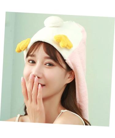 Amosfun Coral Fleece Dry Hair Hat Shower Caps for Women Water Absorbent Hats Girls Hat Salon Dry Hair Hat Wet Hair Towel Bathing Hair Dry Caps Hair Cap Pink Super Absorbent Pink 52x23cm - Buy Online on GoSupps.com