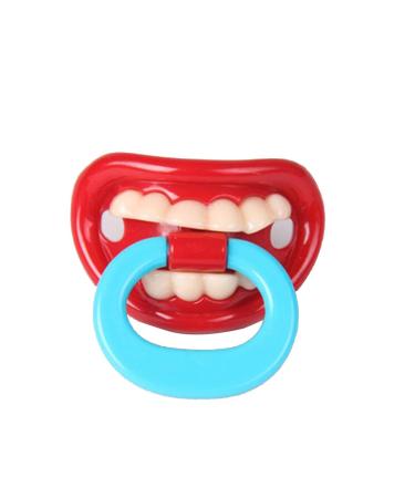 Greattangle baby silicone pacifier funny pacifier pacifier baby rabbit teeth cute pacifier beard pacifier baby accessories red pull ring tooth d.