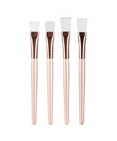 TEONEI Facial Mask Brush Soft Makeup Brushes Wooden Handle Mask Applicator Brushes Face Brushes Cosmetic Tools 4Pcs