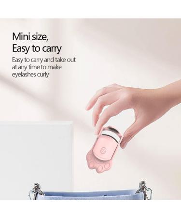 USB Rechargeable Heated Eyelash Curler with Comb - 2 Heating Modes for Long-Lasting Natural Curls (Pink) | International Shipping Available - Buy Online on GoSupps.com