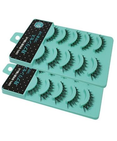 Scala 5 Pairs 3D False Eyelashes Set - Natural Messy Cross Thick Fake Eye Lashes (L-12) - Buy Online on GoSupps.com