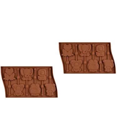 Alipis 2pcs 6 Silicone Molds Silicone Baking Molds Silicone Gummy Mold Candy Molds Food Grade Lollipop Mold