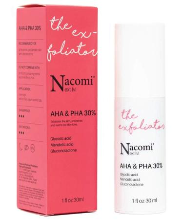 NACOMI Exfoliant pour le visage Uniforme tonifiant Renouvellement cellulaire cutan Peeling AHA + PHA 30% 30ML