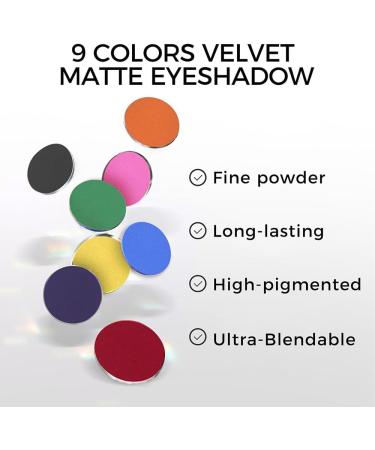 Rainbow Eyeshadow Palette - High Pigmented Colorful Eyeshadow Palette Black Red Blue Matte Eyeshadow Palette Professional Eyeshadow Cruelty-free Makeup Palette - Buy Online on GoSupps.com