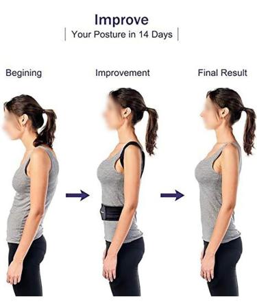 Buy Adjustable Posture Corrector & Back Brace for Adults & Kids - Spinal Support Neck & Clavicle Trainer - Improve Hunching & Bad Posture (Large Black - Buy Online on GoSupps.com