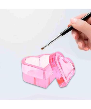 Harilla Nail Art Dish with Lid Nail Art Glass Cup Easy Clean for Woman Holder Equipment Small Jewelry Storage Box pink - Buy Online on GoSupps.com