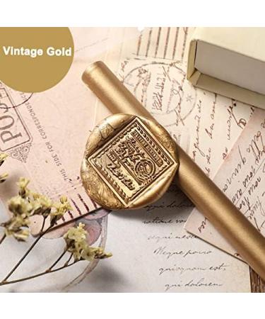 20 Premium Mailable Glue Gun Sealing Wax Sticks - Vintage Gold for Wax Seal Stamp | Perfect for Wedding Invitations, Cards, Envelopes, and More - Buy Online on GoSupps.com